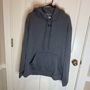 Under Armour Men's Charcoal Fleece Hoodie Sweatshirt Sz XL